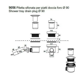 Сифон для поддона Kerasan Retro 905693 бронза